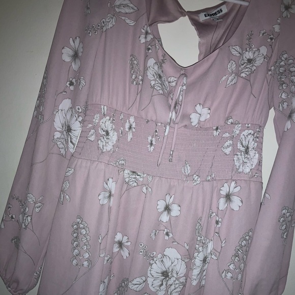Flower light pinkish purple Express dress - Picture 6 of 6